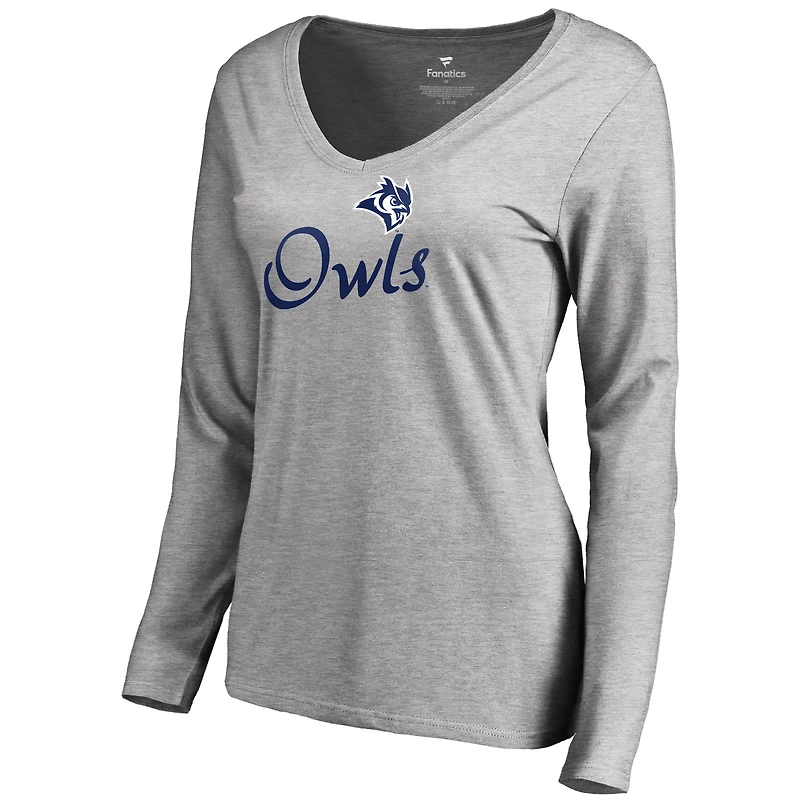 Women's Ash Rice Owls Dora Long Sleeve T-Shirt