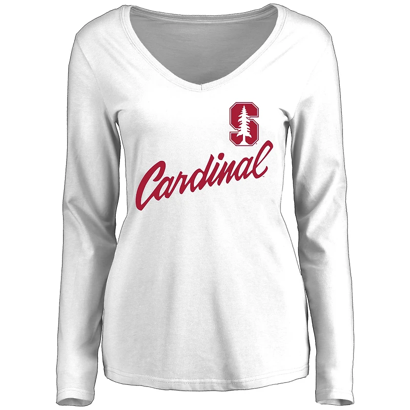 Women's White Stanford Cardinal Dora Long Sleeve T-Shirt