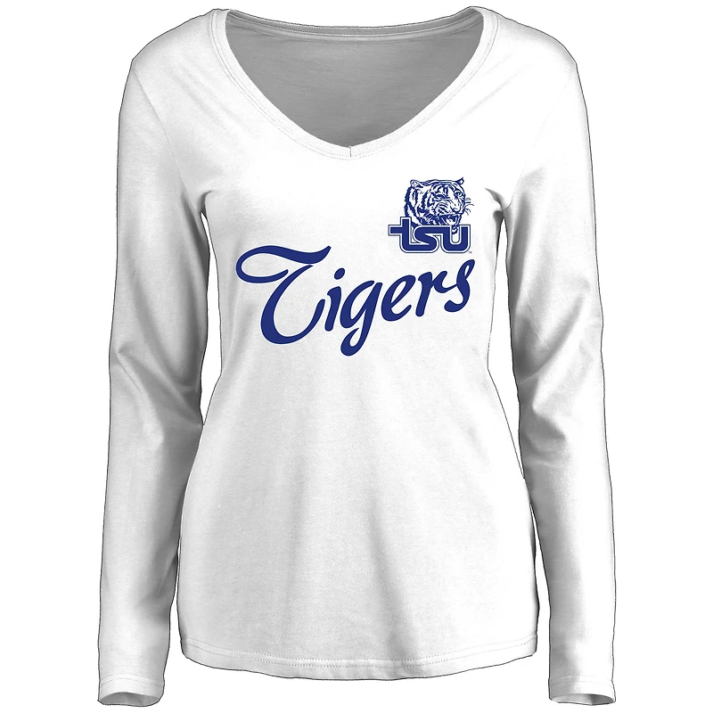 Women's White Tennessee State Tigers Dora Long Sleeve T-Shirt