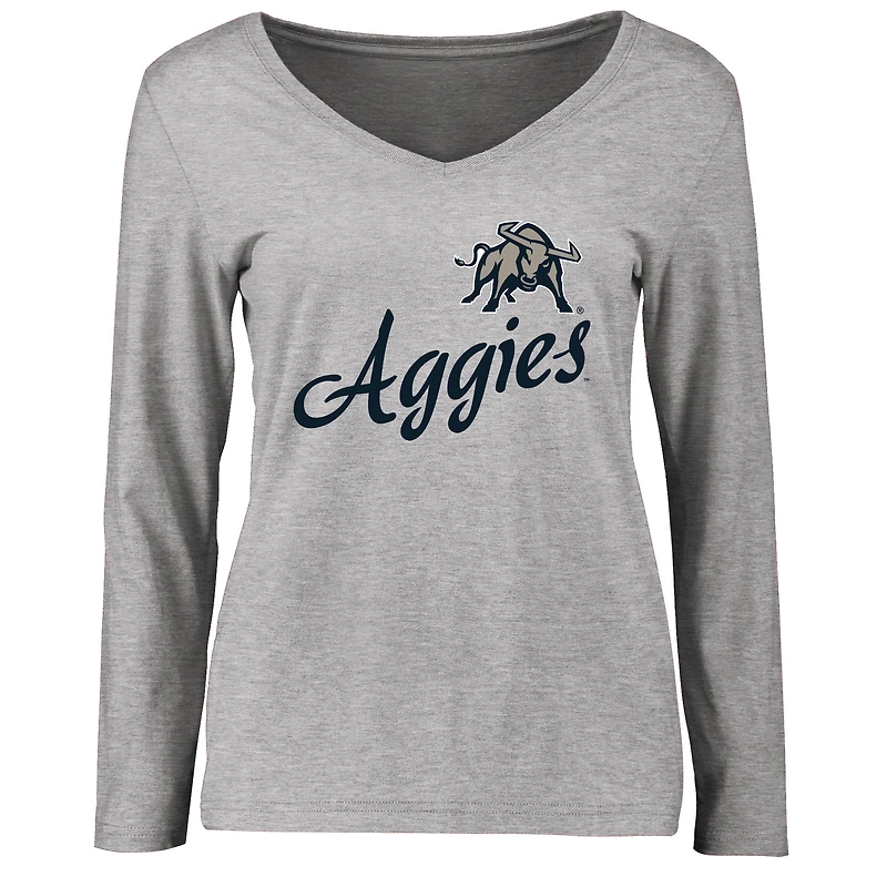 Women's Ash Utah State Aggies Dora Long Sleeve T-Shirt