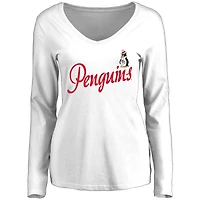 Women's White Youngstown State Penguins Dora Long Sleeve T-Shirt