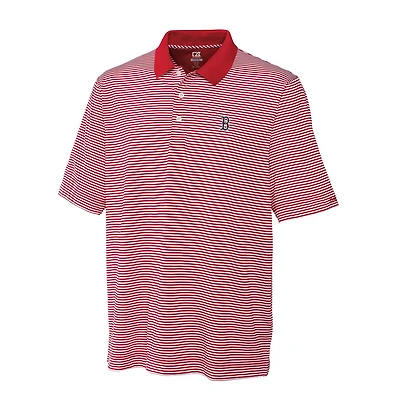 Men's Cutter & Buck Red/White Boston Red Sox Trevor DryTec Polo