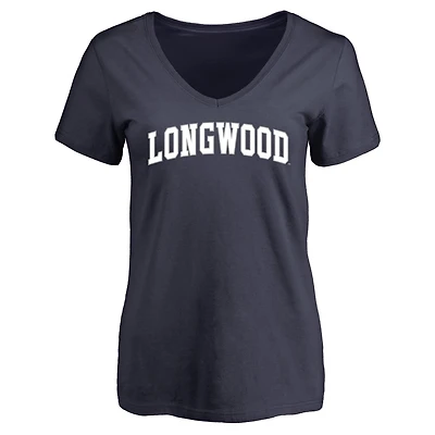 Women's Navy Longwood Lancers Everyday V-Neck T-Shirt