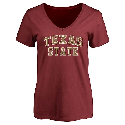 Women's Maroon Texas State Bobcats Everyday T-Shirt