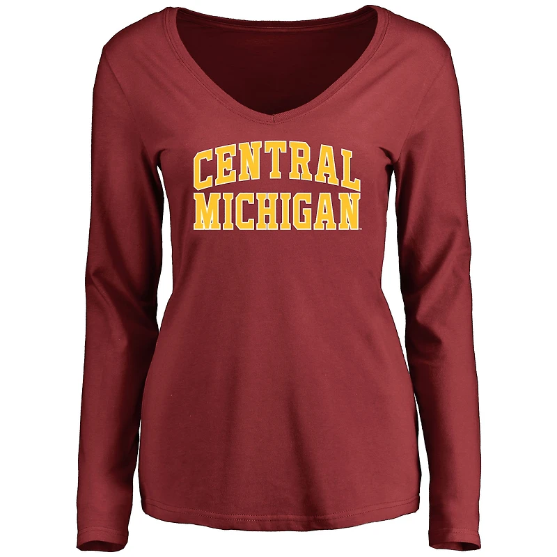 Women's Maroon Cent. Michigan Chippewas Everyday Long Sleeve T-Shirt