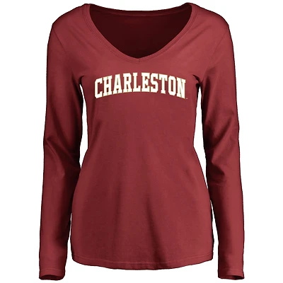 Women's Maroon Charleston Cougars Everyday Long Sleeve T-Shirt
