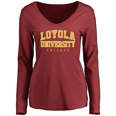 Women's Maroon Loyola Chicago Ramblers Everyday Long Sleeve T-Shirt