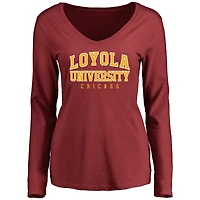Women's Maroon Loyola Chicago Ramblers Everyday Long Sleeve T-Shirt