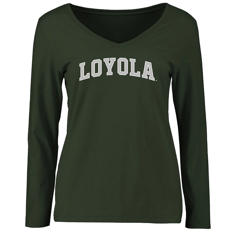 Women's Green Loyola Greyhounds Everyday Long Sleeve T-Shirt