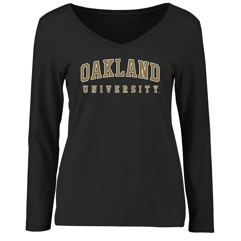 Women's Black Oakland Golden Grizzlies Everyday Long Sleeve T-Shirt