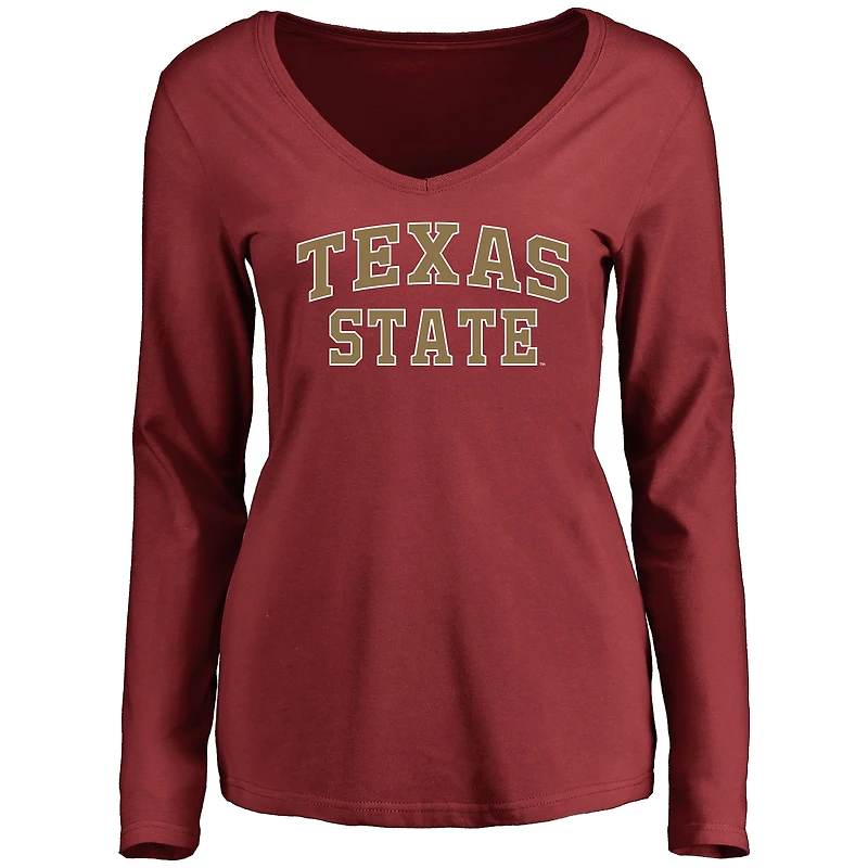 Women's Maroon Texas State Bobcats Everyday Long Sleeve T-Shirt