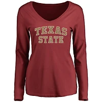 Women's Maroon Texas State Bobcats Everyday Long Sleeve T-Shirt