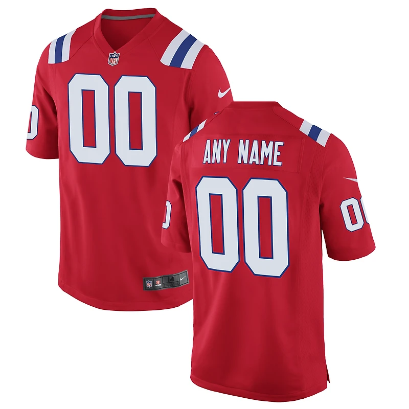 Youth Nike Red New England Patriots Custom Alternate Game Jersey