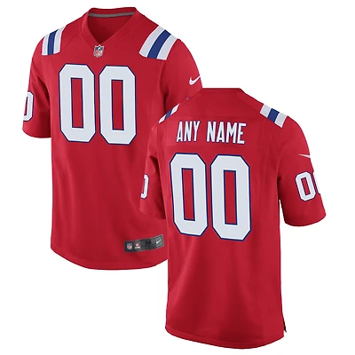 Youth Nike Red New England Patriots Custom Alternate Game Jersey