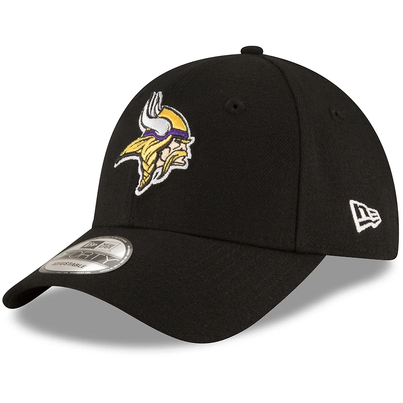 Men's New Era Black Minnesota Vikings The League 9FORTY Adjustable Hat