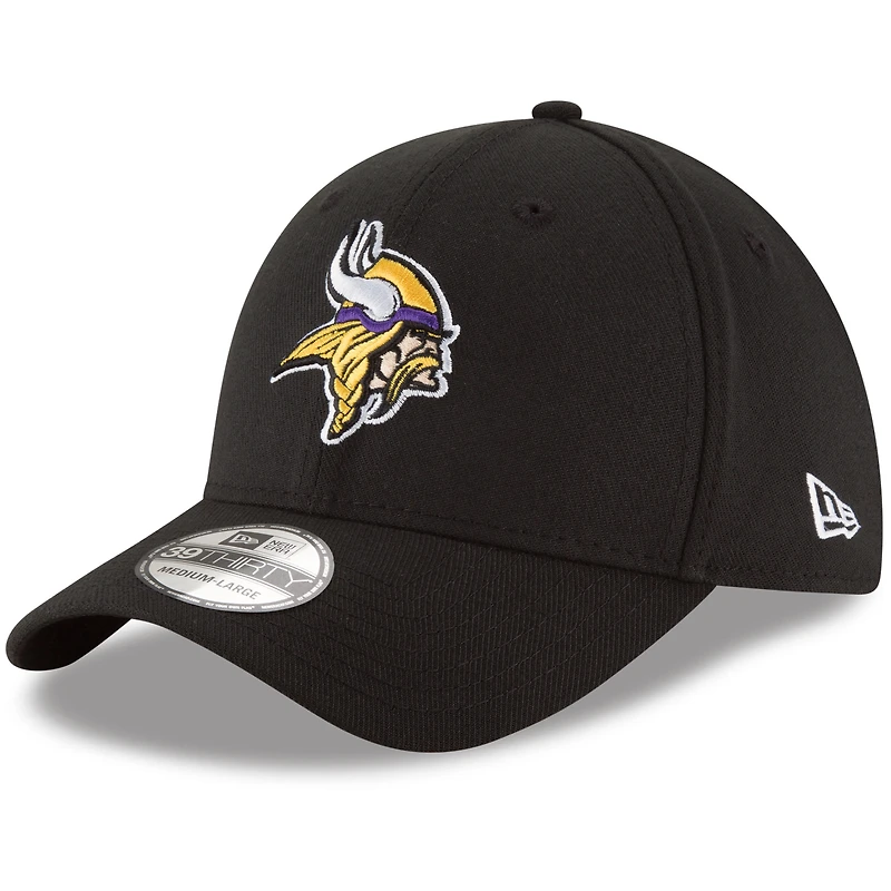 Men's New Era Black Minnesota Vikings Team Classic 39THIRTY Flex Hat