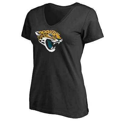 Women's Black Jacksonville Jaguars Primary Team Logo T-Shirt