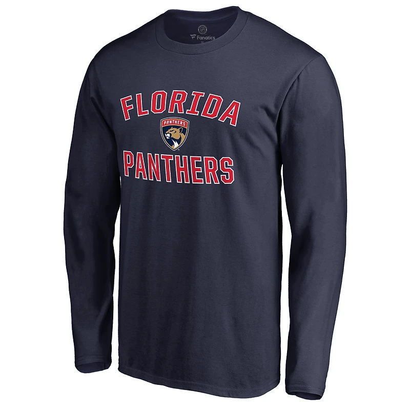 Men's Navy Florida Panthers Victory Arch Long Sleeve T-Shirt