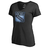 Women's Black New York Rangers Pond Hockey T-Shirt