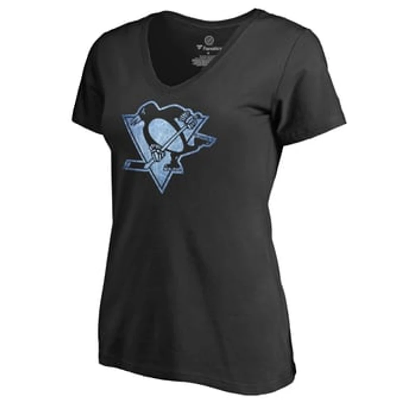 Women's Black Pittsburgh Penguins Pond Hockey T-Shirt