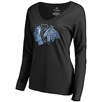 Women's Black Chicago Blackhawks Pond Hockey Long Sleeve T-Shirt