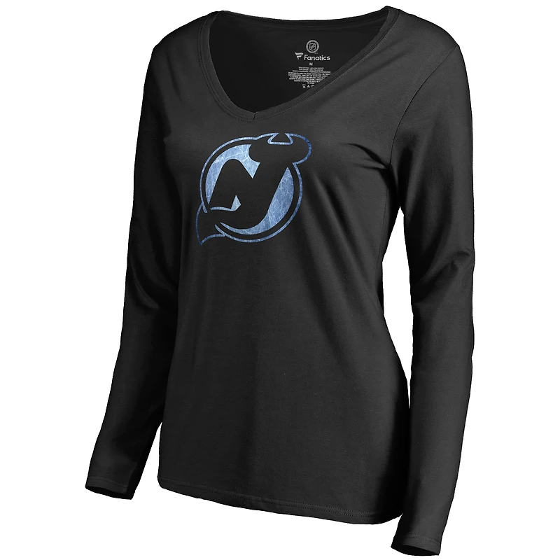 Women's Black New Jersey Devils Pond Hockey Long Sleeve T-Shirt