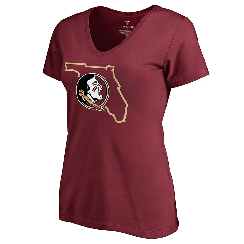 Women's Garnet Florida State Seminoles Tradition State T-Shirt