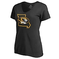 Women's Black Missouri Tigers Tradition State Slim Fit T-Shirt