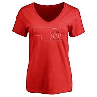 Women's Scarlet Nebraska Huskers Tradition State T-Shirt