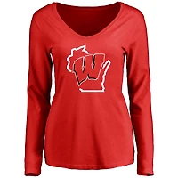 Women's Red Wisconsin Badgers Tradition State Long Sleeve T-Shirt