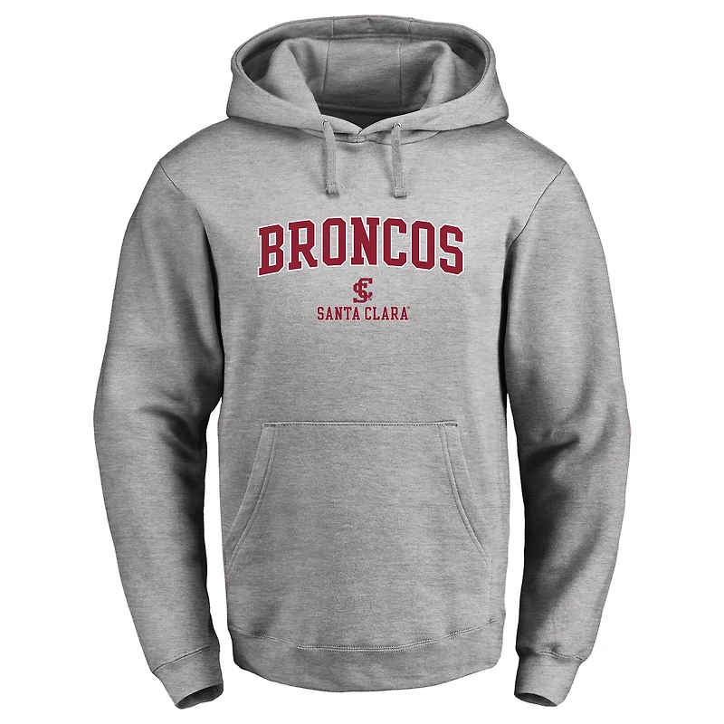 Men's Ash Santa Clara Broncos Proud Mascot Pullover Hoodie