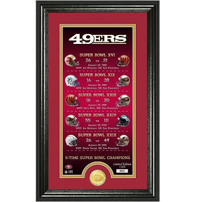 Highland Mint San Francisco 49ers Legacy 14" x 21" Photomint