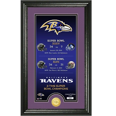 Highland Mint Baltimore Ravens Legacy 14" x 21" Photomint