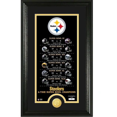 Highland Mint Pittsburgh Steelers Legacy 14" x 21" Photomint