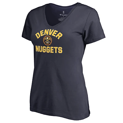 Women's Navy Denver Nuggets Overtime V-Neck T-Shirt
