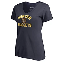Women's Navy Denver Nuggets Overtime V-Neck T-Shirt
