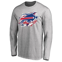 Men's Ash Buffalo Bills True Colors Long Sleeve T-Shirt