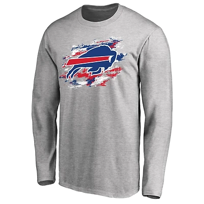 Men's Ash Buffalo Bills True Colors Long Sleeve T-Shirt