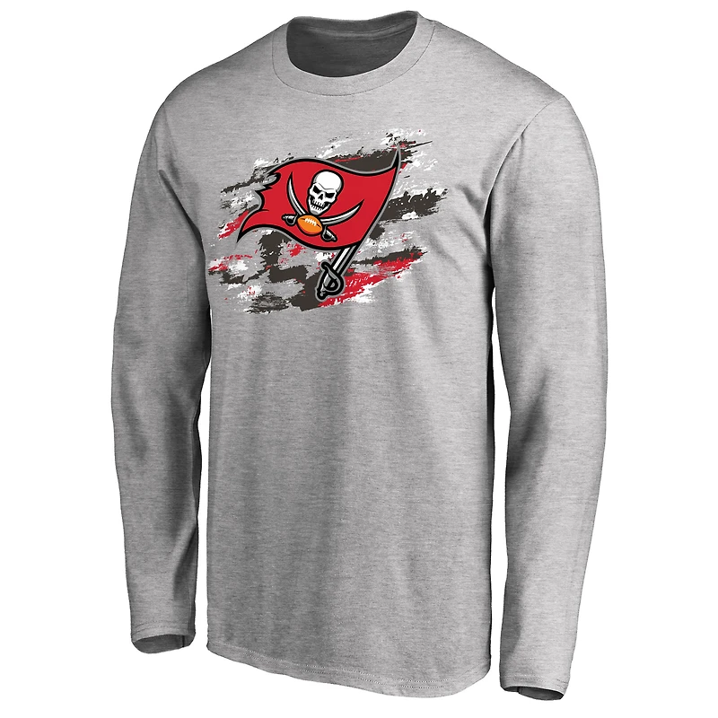 Men's Ash Tampa Bay Buccaneers True Colors Long Sleeve T-Shirt