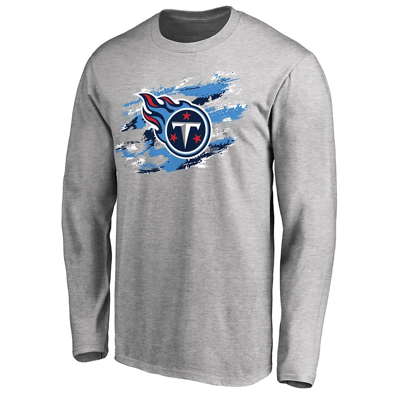 Men's Ash Tennessee Titans True Colors Long Sleeve T-Shirt