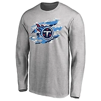 Men's Ash Tennessee Titans True Colors Long Sleeve T-Shirt