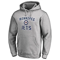 Men's Heather Gray Winnipeg Jets Victory Arch Fitted Pullover Hoodie