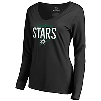 Women's Black Dallas Stars Nostalgia Long Sleeve T-Shirt