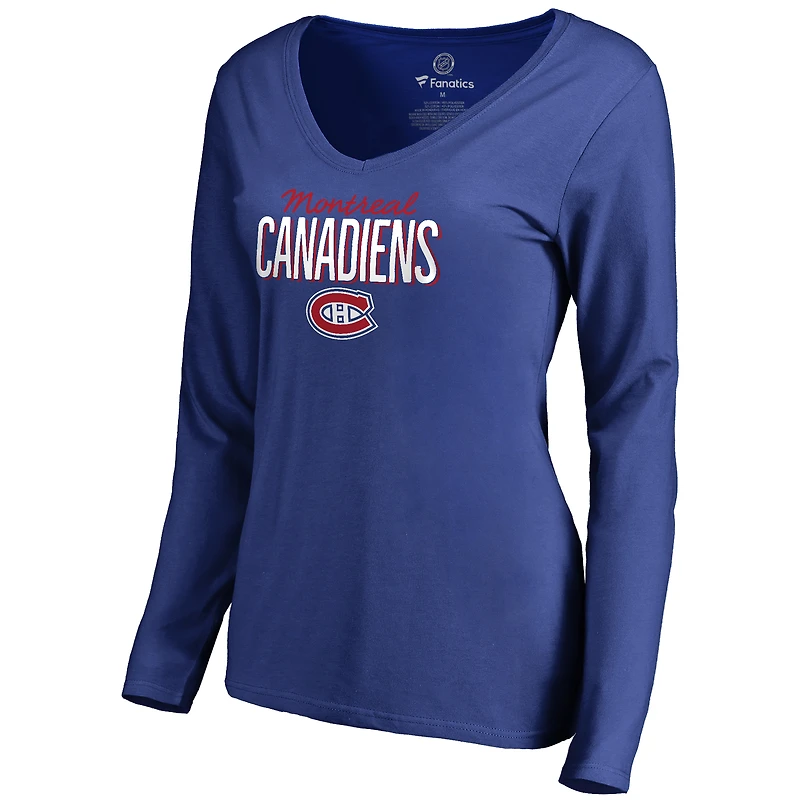 Women's Royal Montreal Canadiens Nostalgia Long Sleeve T-Shirt