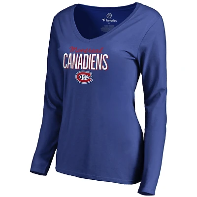 Women's Royal Montreal Canadiens Nostalgia Long Sleeve T-Shirt