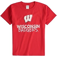 Youth Red Wisconsin Badgers Crew Neck T-Shirt