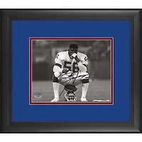 Lawrence Taylor New York Giants Framed Autographed 8" x 10" Helmet Sit Photograph