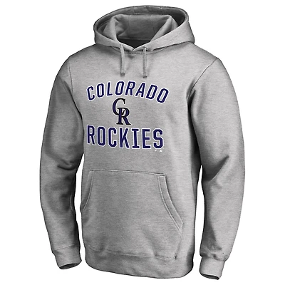 Men's Ash Colorado Rockies Victory Arch Pullover Hoodie