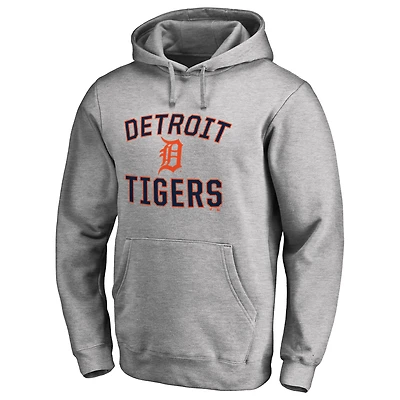 Men's Ash Detroit Tigers Victory Arch Pullover Hoodie
