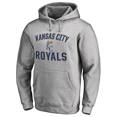 Men's Ash Kansas City Royals Victory Arch Pullover Hoodie